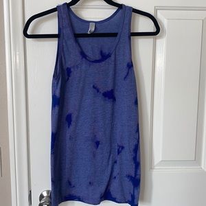 American Apparel Purple Tie Dye Tank Top